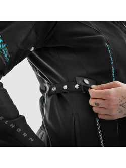 Kurtka motocyklowa damska tekstylna Rebelhorn Jax czarno-niebieska + Gratisy