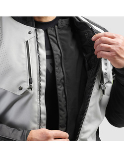 Kurtka motocyklowa tekstylna Rebelhorn Hiker IV czarno-szaro-żółta + Gratisy